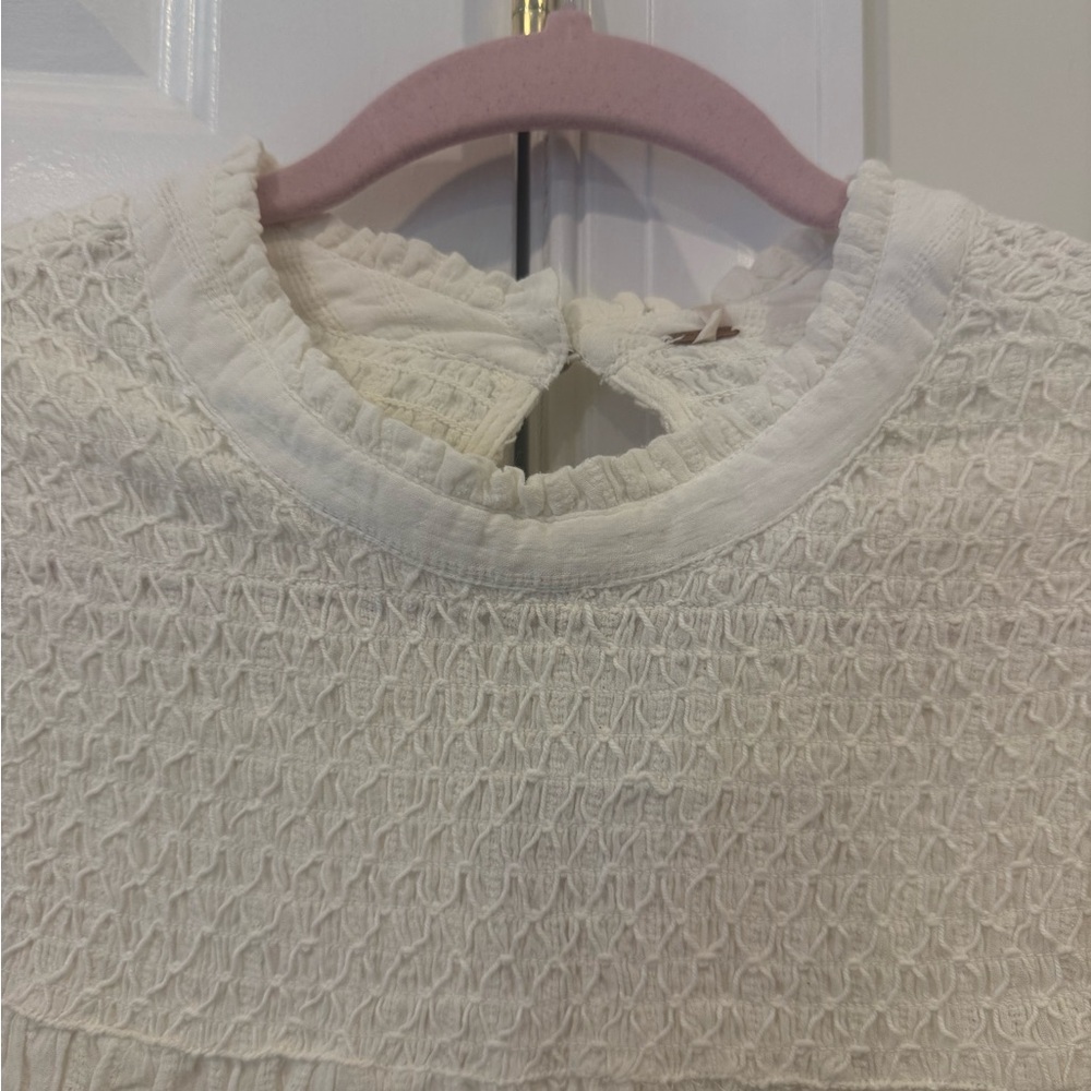 NWT Free People Obi Mila Smocked Tunic Top Ivory Small - Picture 6 of 14